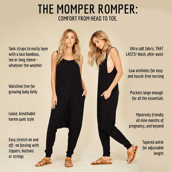 The Momper Romper: Comfort From Head to Toe.